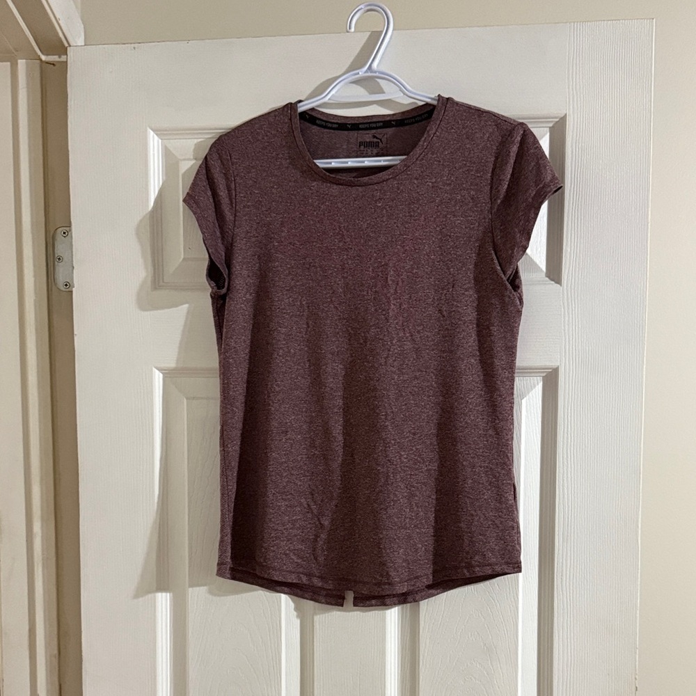 Puma Burgundy Short Sleeve Tee